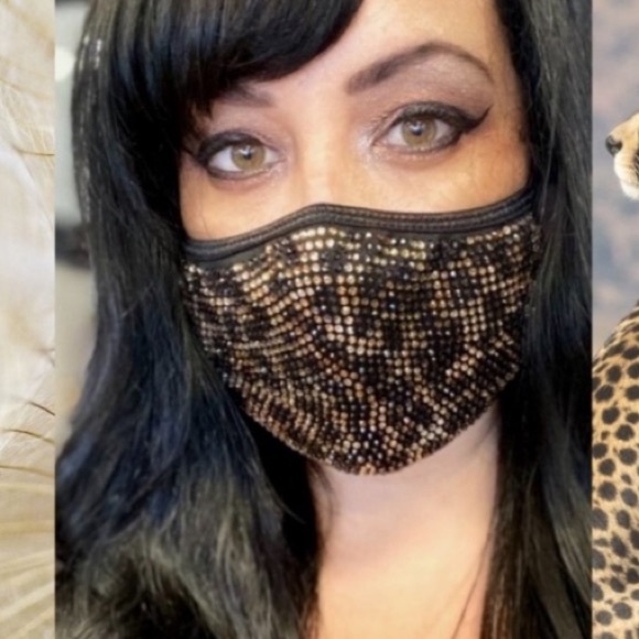 Accessories - ✨ #29 LEOPARD✨ Crystal Bling Face Mask